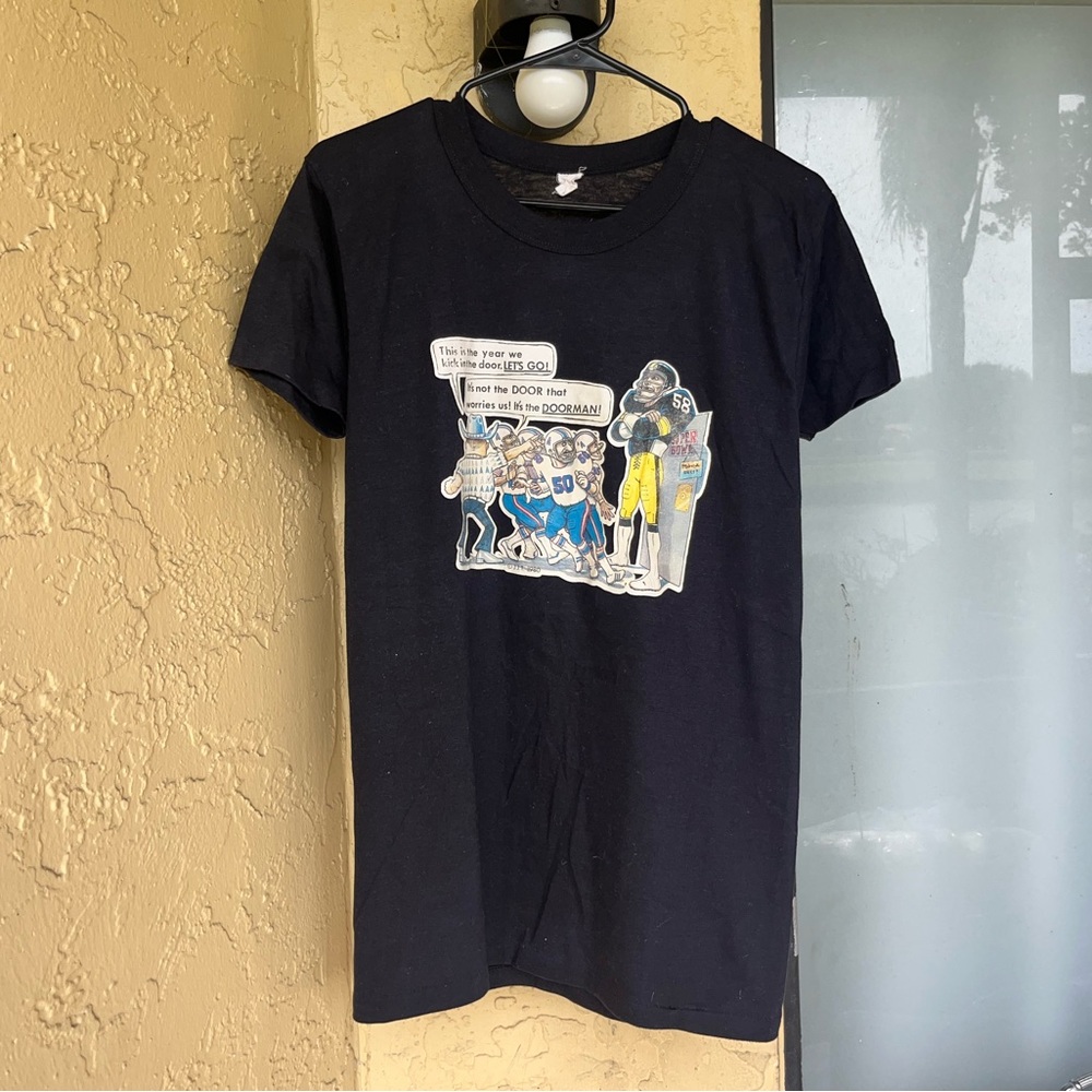 Vintage 80s Jack Lambert Steelers T-shirt Small